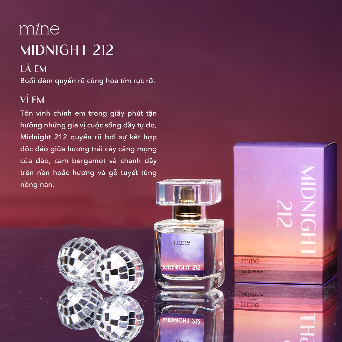 Nước hoa nữ Mine Midnight lưu hương 6-8h 30ml