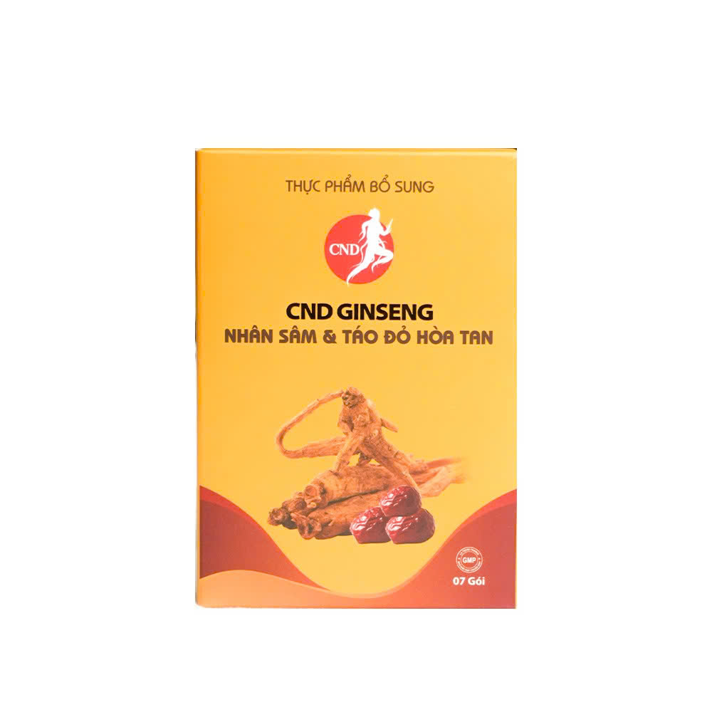 Combo 10 hộp Thực phẩm bổ sung Nhân sâm và táo đỏ hoà tan loại 7 gói