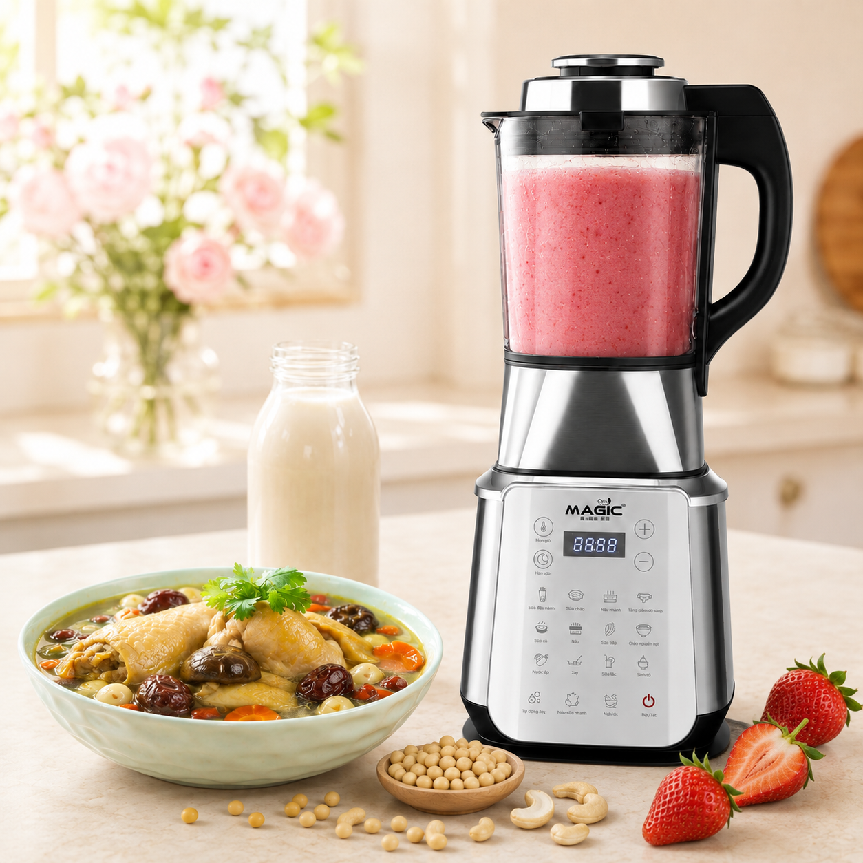 Máy xay nấu sữa hạt đa năng Magic Eco AC-145 - Phân phối chính hãng