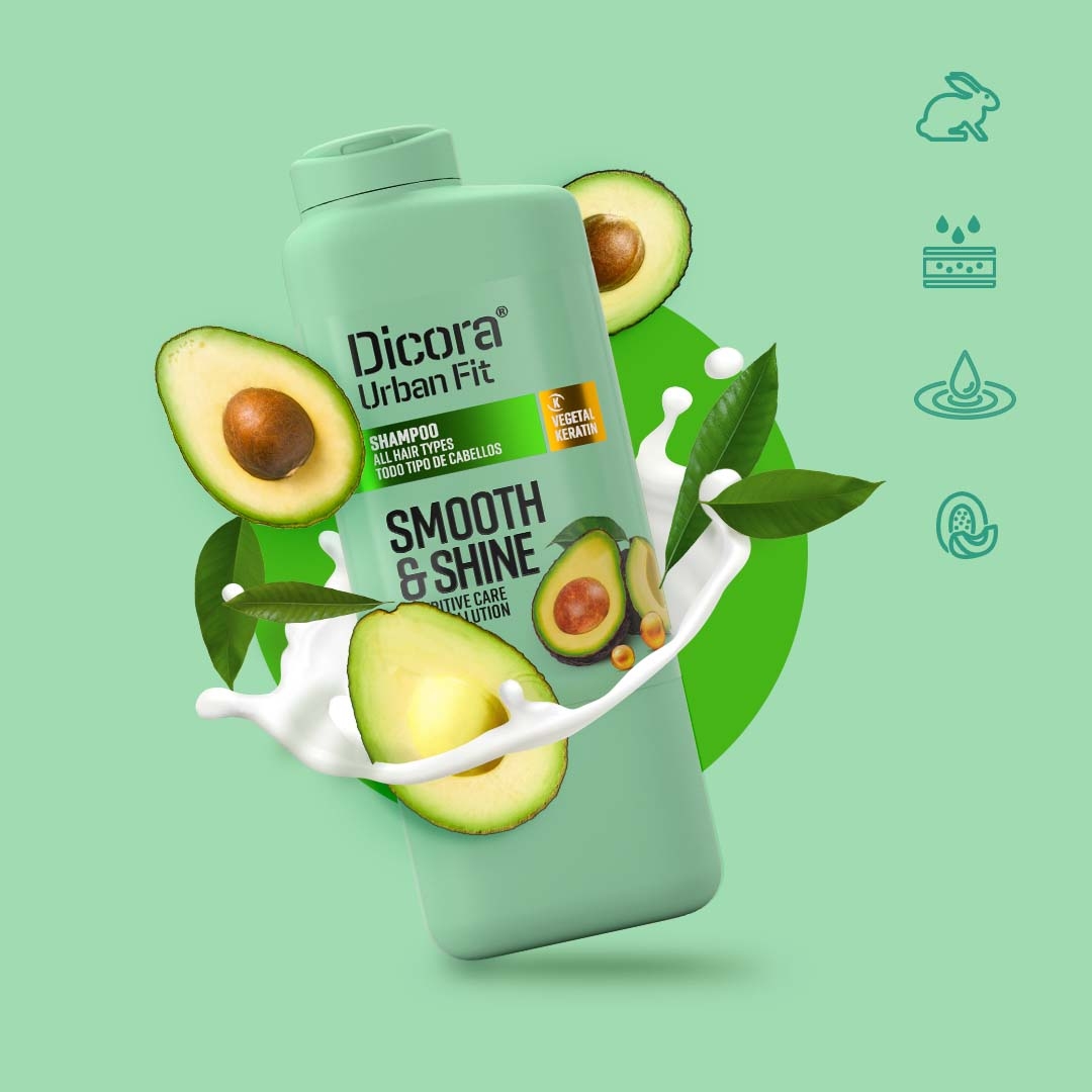 Dầu gội Dicora Urban Fit - Dành cho mọi loại tóc, chiết xuất trái bơ (400ml)