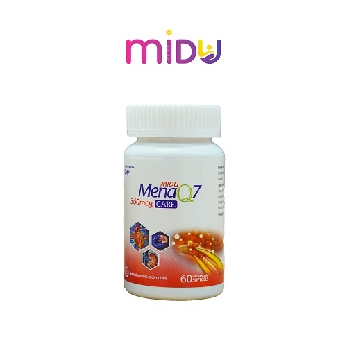 Midu MenaQ7 360mcg care - Hộp (1 lọ x 60 viên)