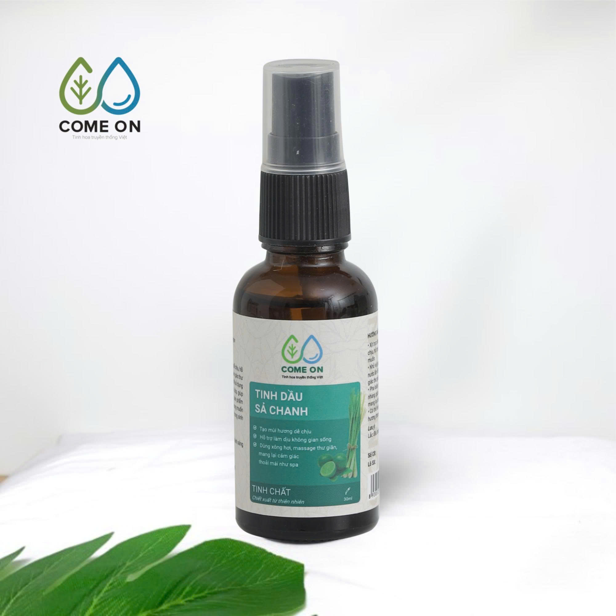 Tinh dầu sả chanh COME ON đuổi muỗi, khử mùi, xông phòng 30ml - 8