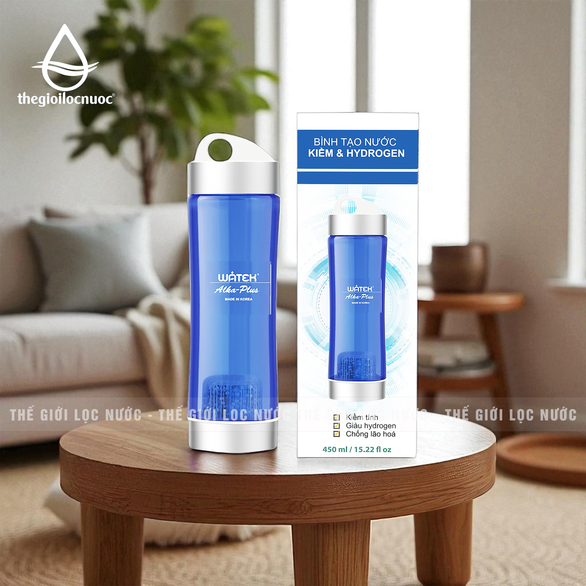 Bình lọc nước kiềm 3 trong 1 Watek, model: Alka Plus