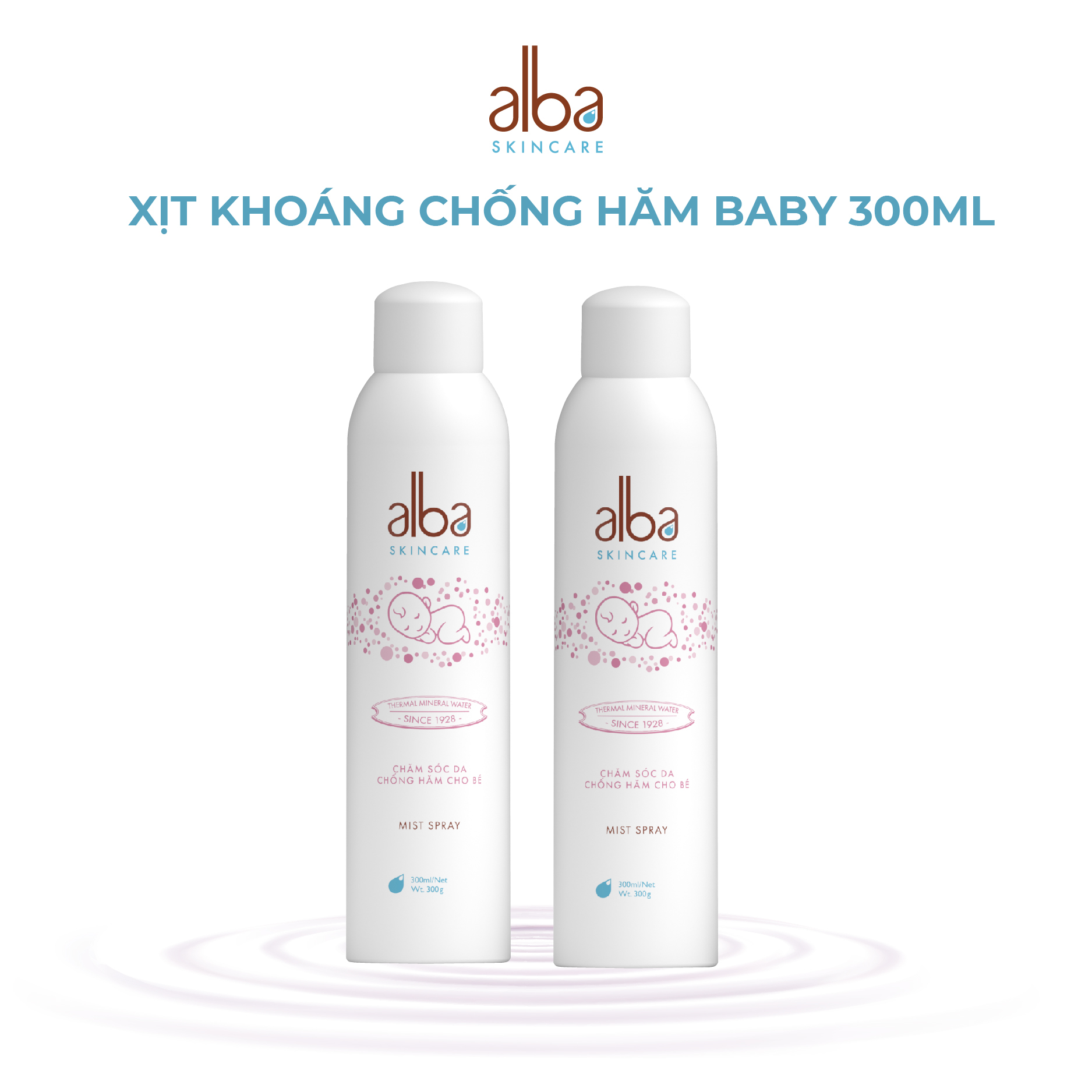 Xịt khoáng chống hăm cho bé Alba 300ml - Phân phối chính hãng