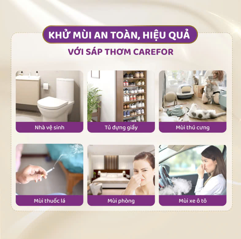 Sáp thơm phòng Carefor 180gram