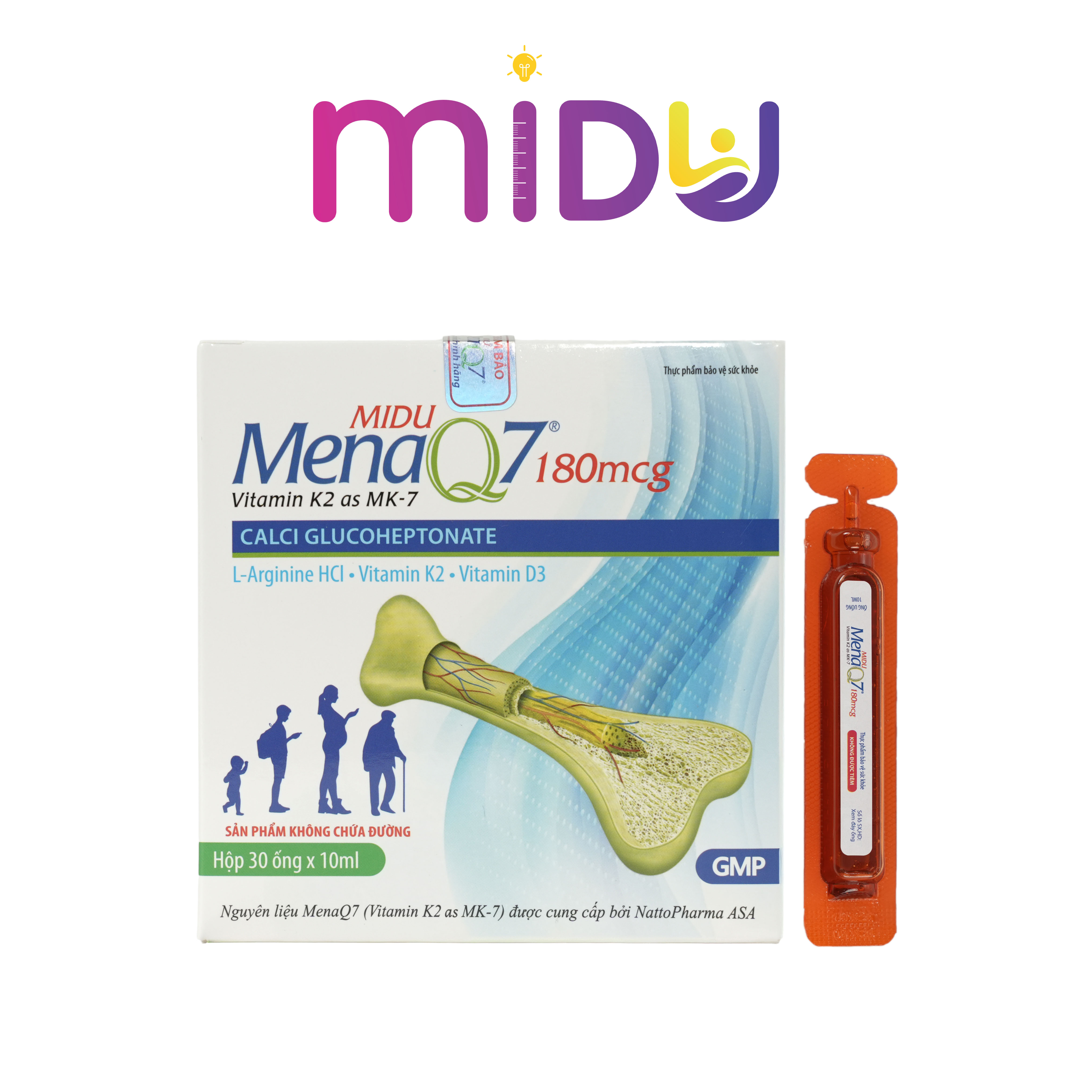 Thực phẩm bảo vệ sức khỏe: Midu MenaQ7 180mcg