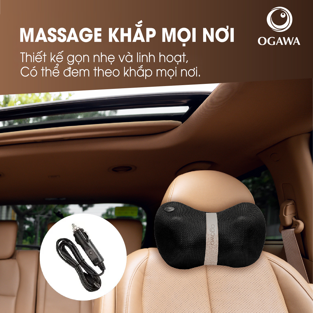 Gối Massage văn phòng (OG-2015), màu gỗ tro Mobile Shiatsu - Ashwood