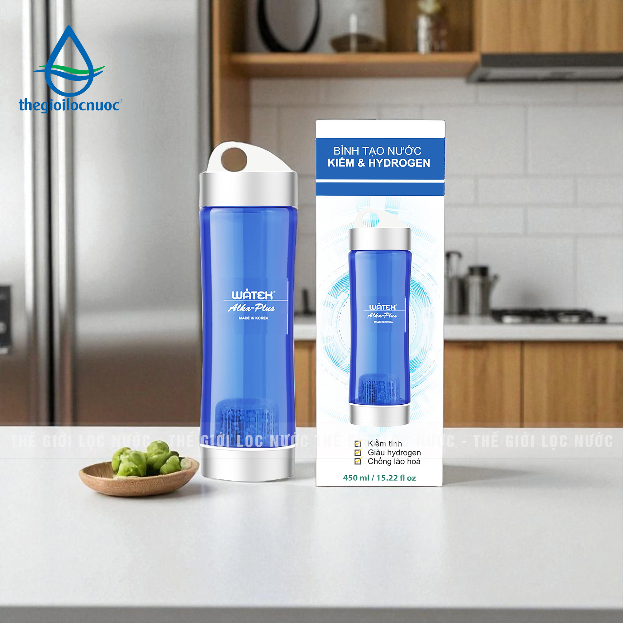 Bình lọc nước kiềm 3 trong 1 Watek, model: Alka Plus
