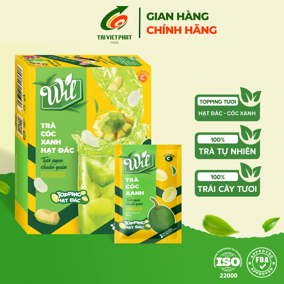 Trà cóc xanh hạt đác 170g - Phân phối chính hãng