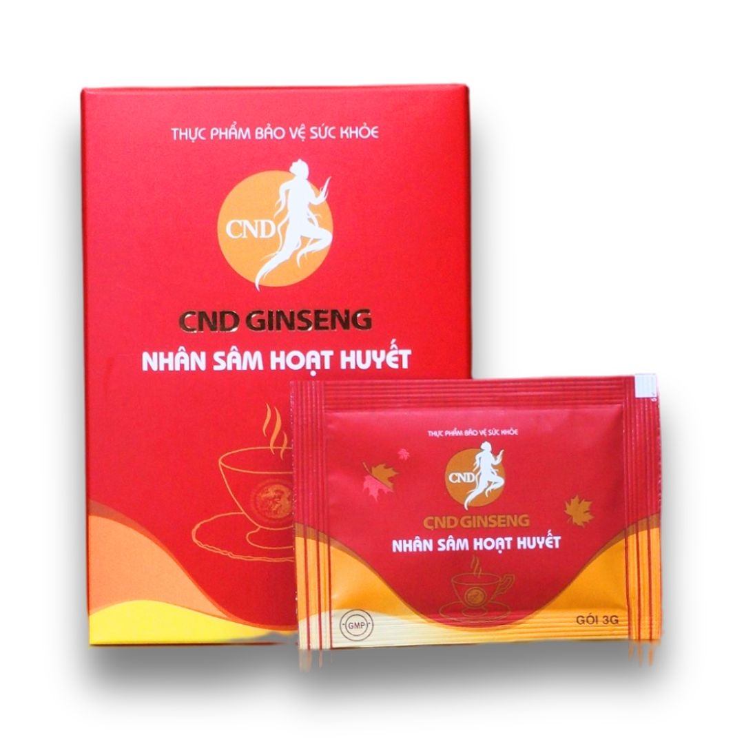 Sâm CND Ginseng Hoạt Huyết - Hỗ trợ tuần hoàn não, giảm đau đầu, chóng mặt - 7 gói