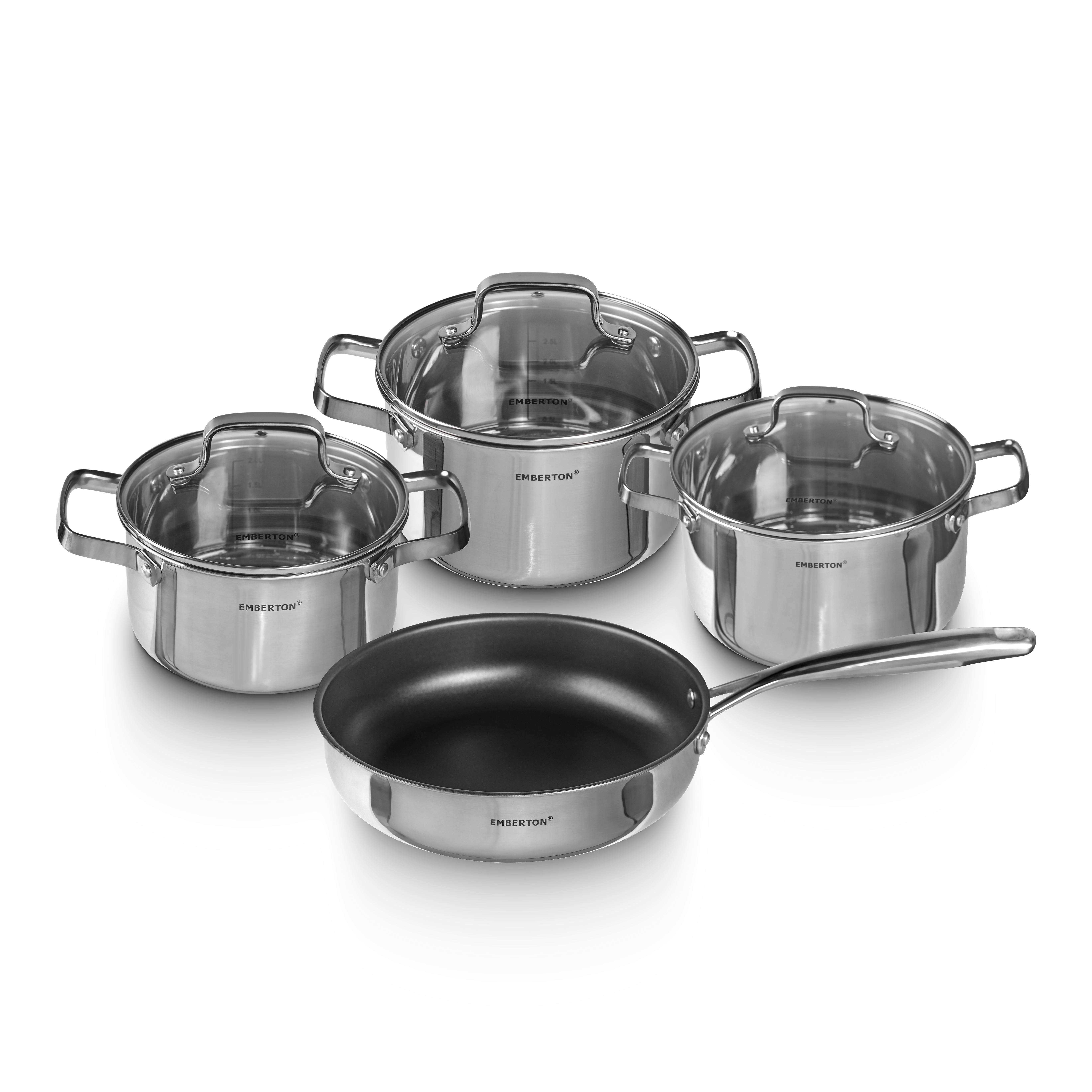 Bộ nồi inox 4 món EMBERTON EB BHM04316ST - Phân phối chính hãng