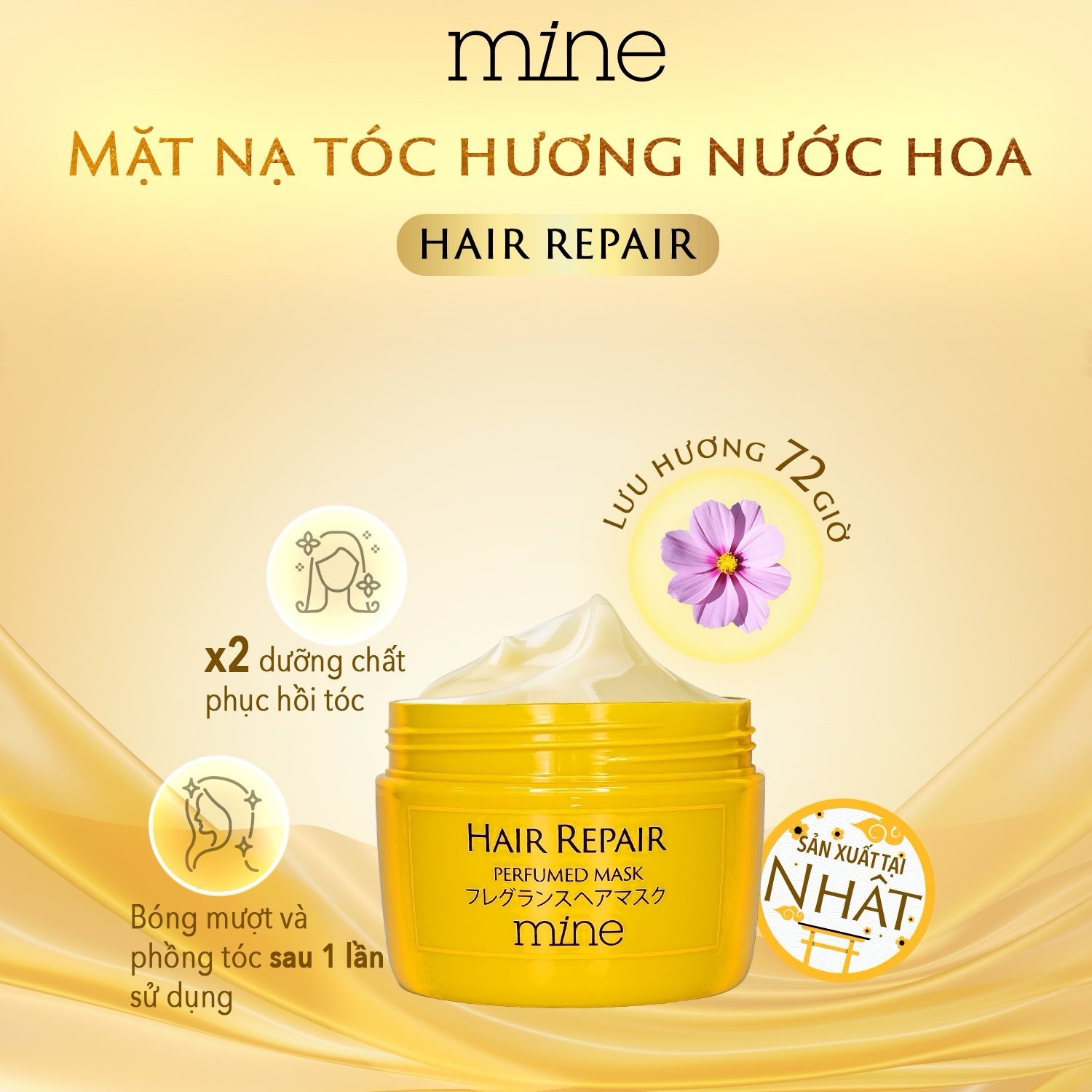 Mặt nạ tóc Mine Hair Repair Perfumed Mask 180g-duoc-ban-tai-Siêu Thị Ánh Nguyệt
