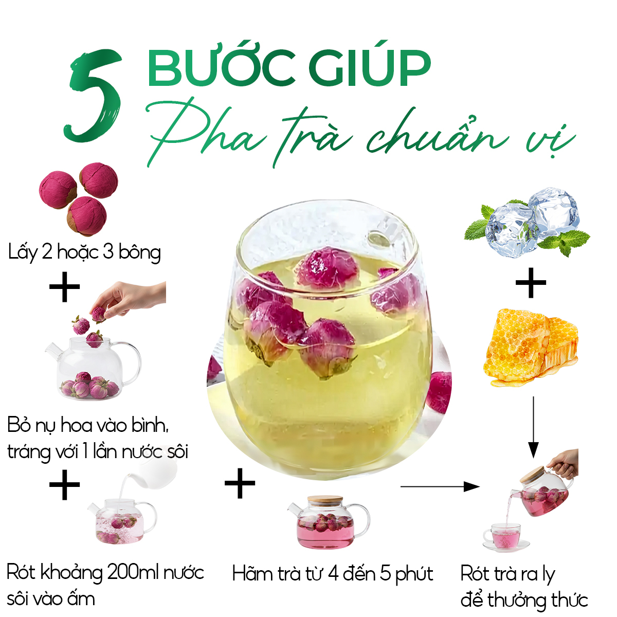 Trà Hoa Mẫu Đơn Sunbeleaf - Thức Uống Thảo Mộc Dịu Nhẹ Cho Phái Đẹp - Túi Zip 80g
