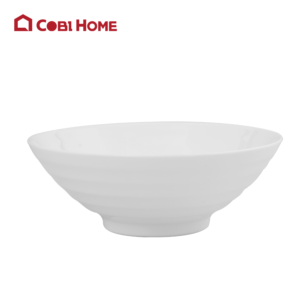 Tô nhựa melamine màu trắng 195mm_378339