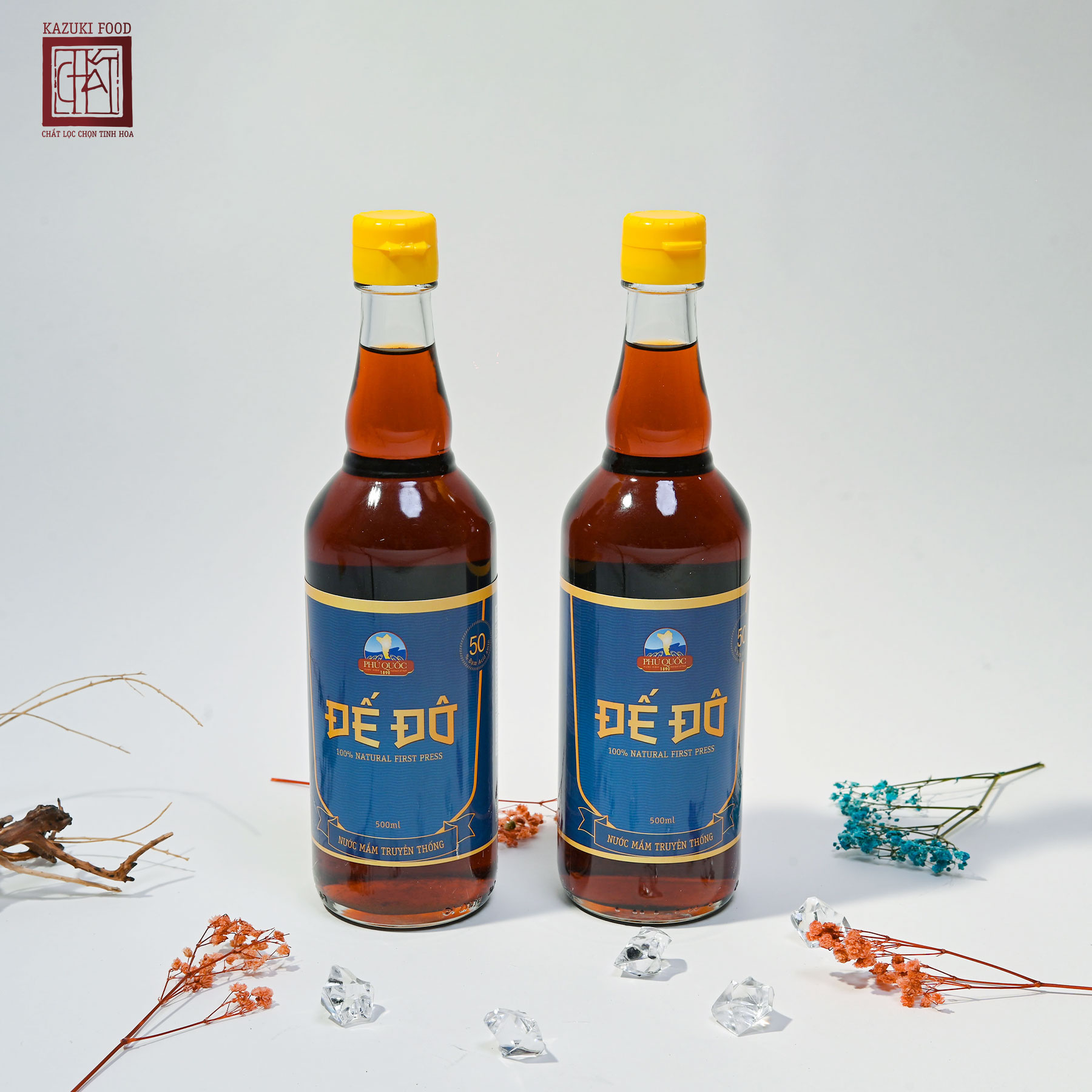 Nước mắm nguyên chất ĐẾ ĐÔ Xanh Phú Quốc (2 chai x 500ml/ 1 chai) - Phân phối chính hãng