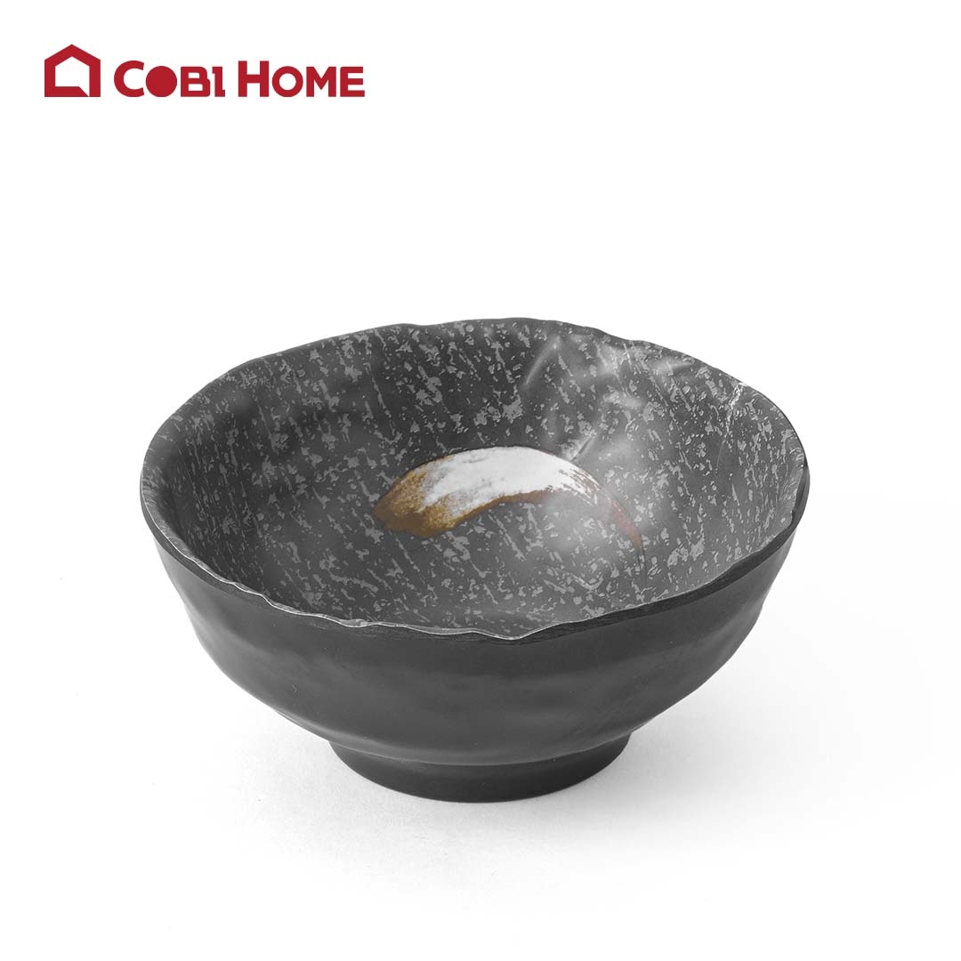 Chén đen Jamie lòng xám chấm bi Size 114*114*58mm_378230_JM169107