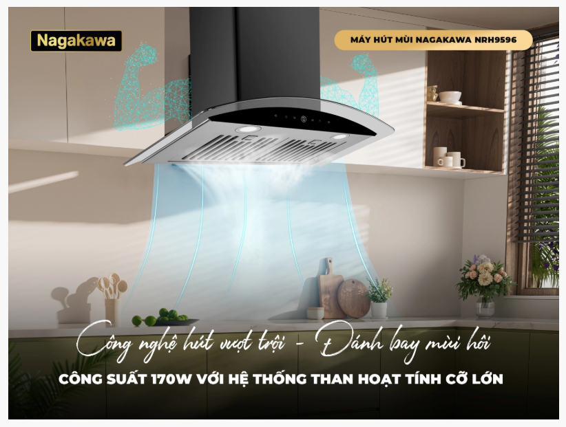 Máy hút mùi Nagakawa NRH9596 - Phân phối chính hãng