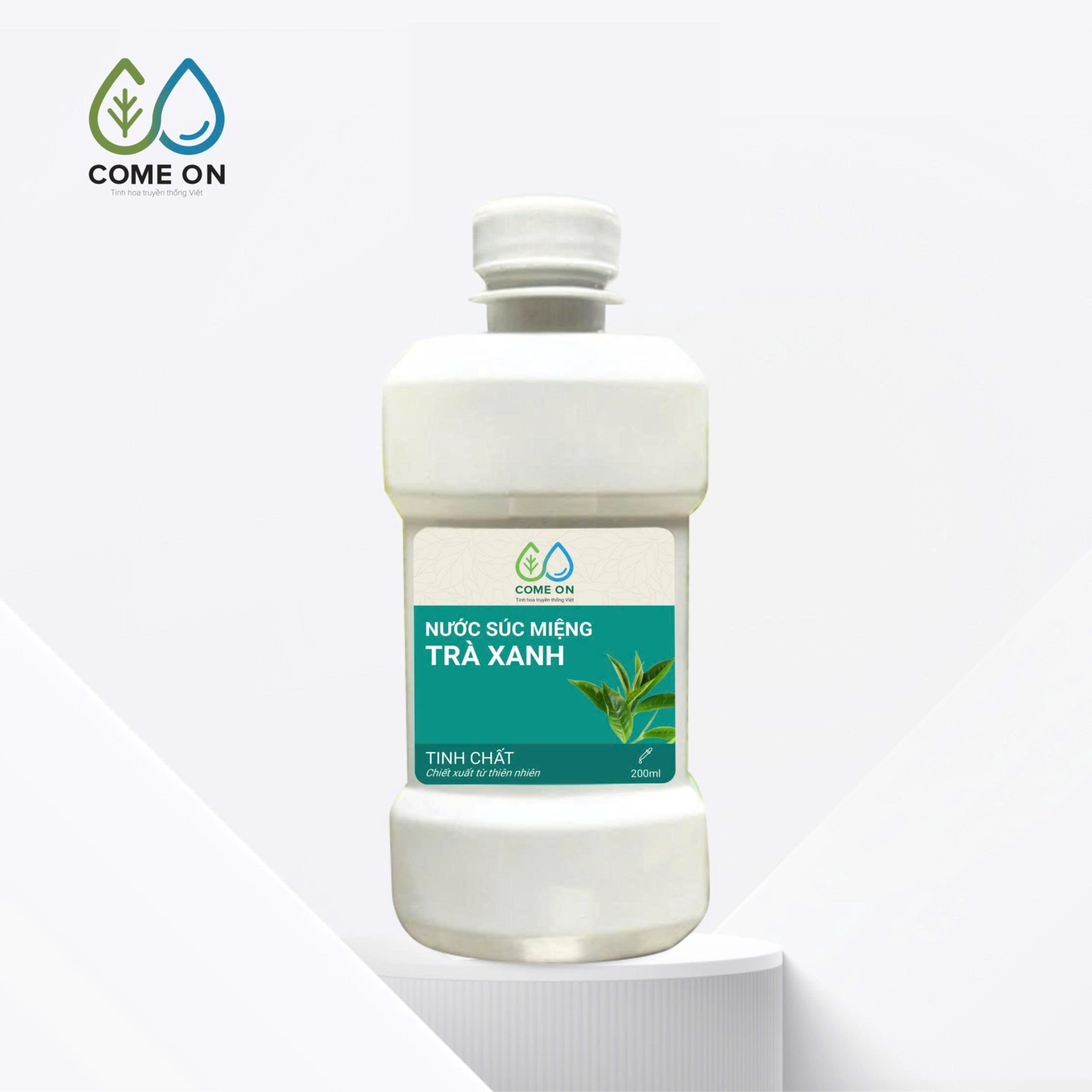 Nước súc miệng trà xanh COME ON sạch miệng, sạch mảng bám, thơm miệng 200ml - Phân phối chính hãng