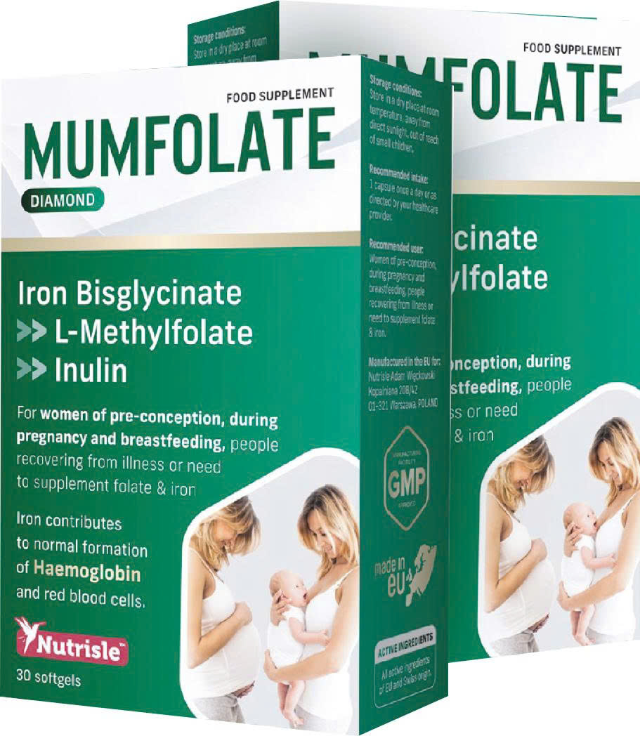Thực phẩm bảo vệ sức khỏe MumFolate Diamond hỗ trợ bổ sung sắt và acid folic - Phân phối chính hãng