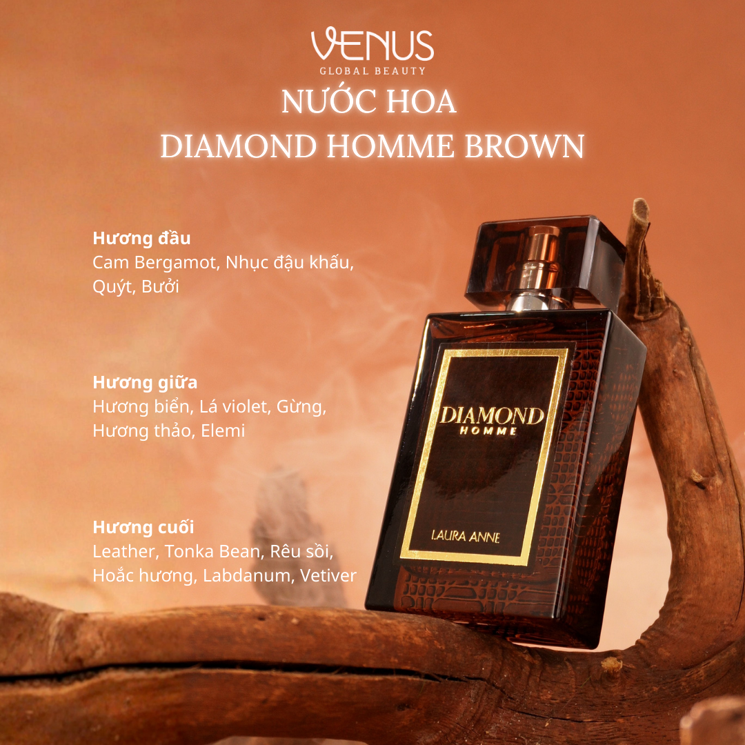 Nước Hoa Nam - Diamond Homme - 45ml (Brown)