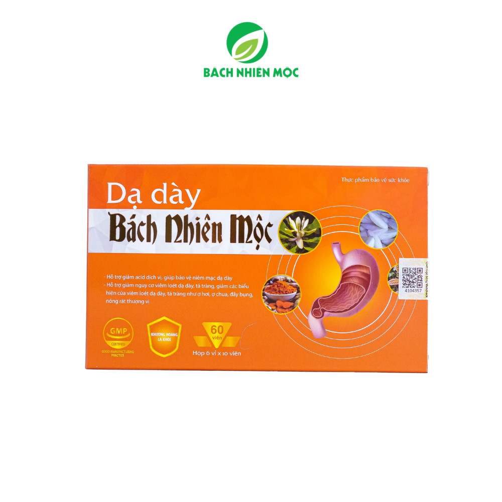 TPBVSK Dạ Dày Bách Nhiên Mộc hỗ trợ giảm acid dịch vị, bảo vệ niêm mạc dạ dày (Hộp 60 viên)