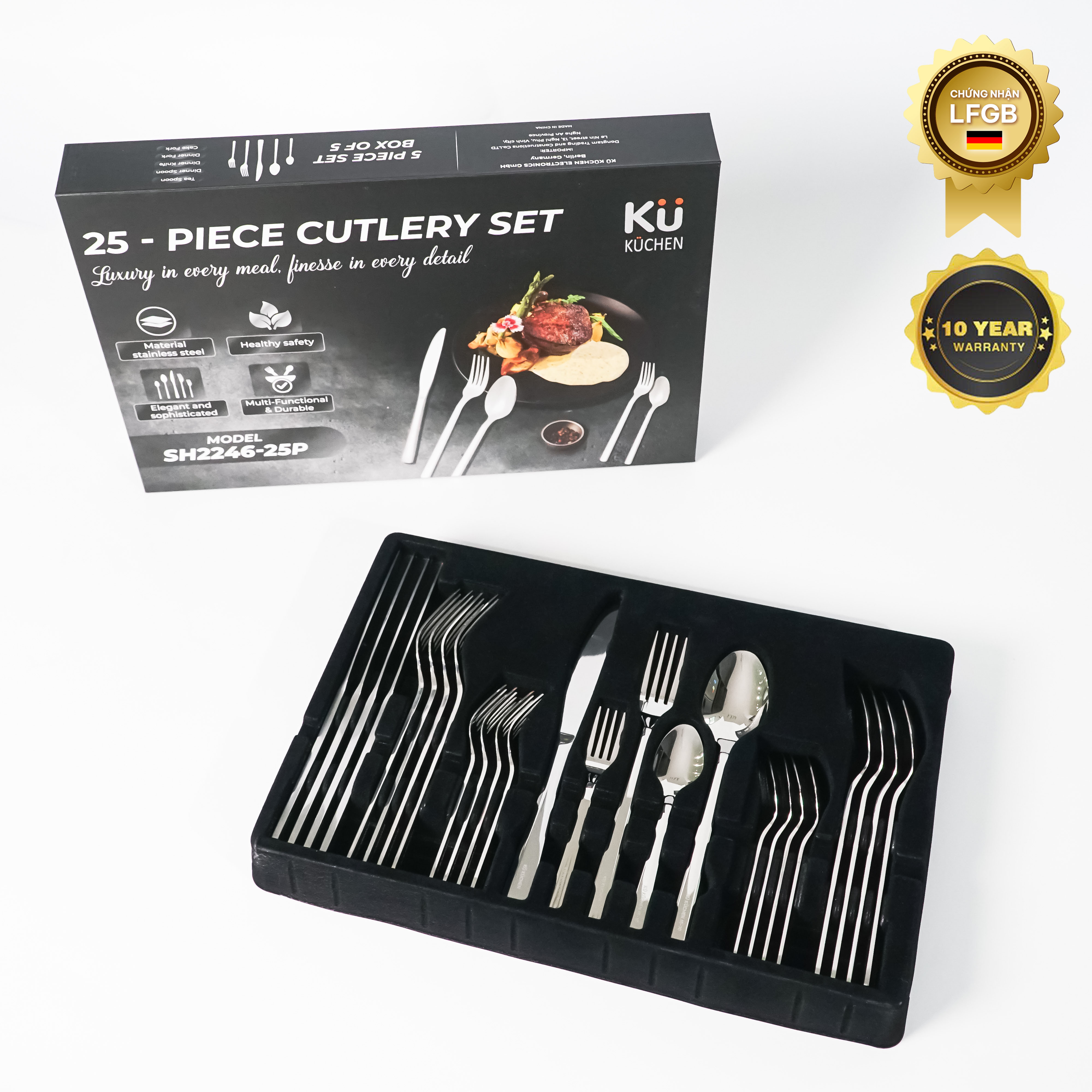 Bộ thìa dĩa bàn ăn Cutlery Set KU SH2246 - Phân phối chính hãng