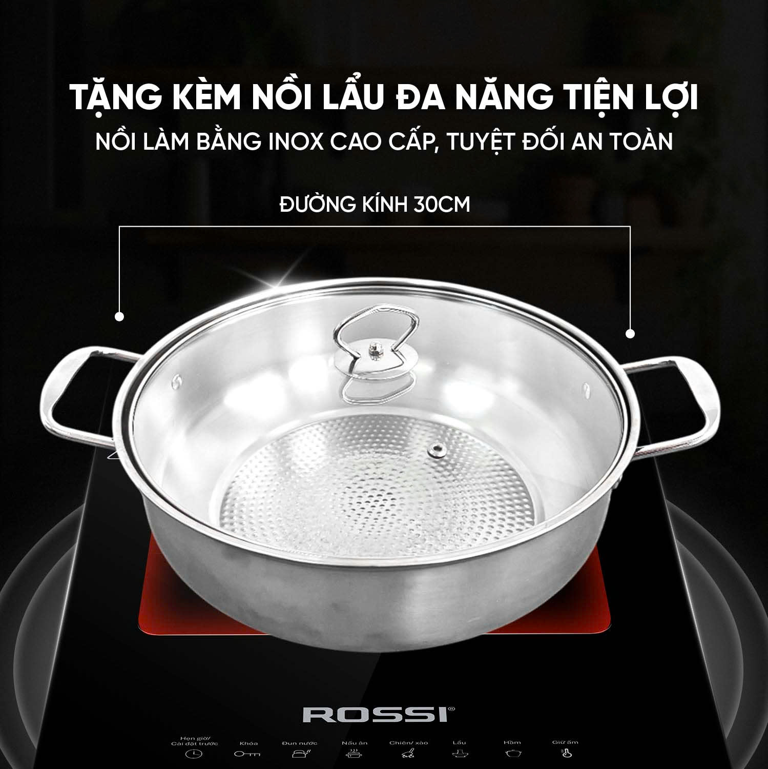 Bếp từ đơn Rossi RS-1020CE01 - 4