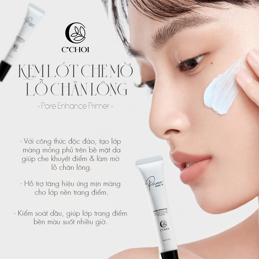 Kem lót che mờ lỗ chân lông – C'Choi Pore Enhance Primer (Tuýp 20g)