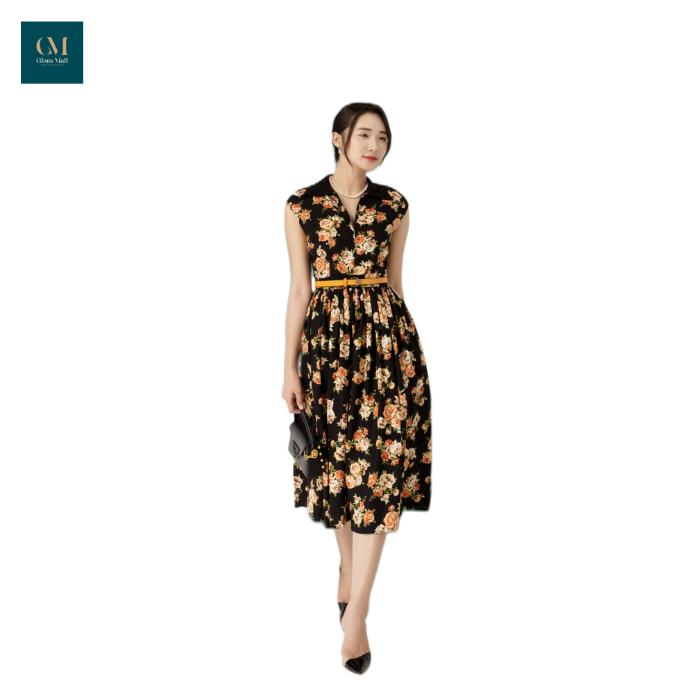 Đầm đen họa tiết bông Joyce-duoc-ban-tai-PL Home & Health Store