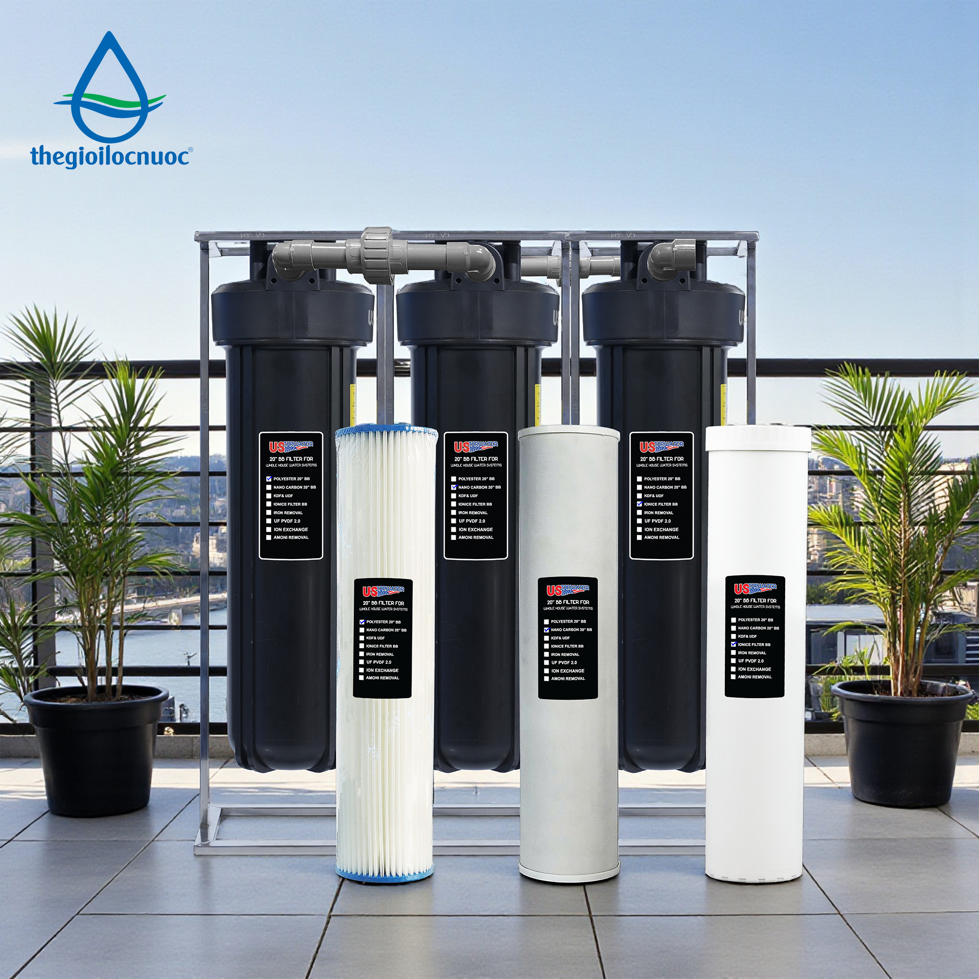 Bộ lọc tổng USTOPWATER, Model: Delux-AS