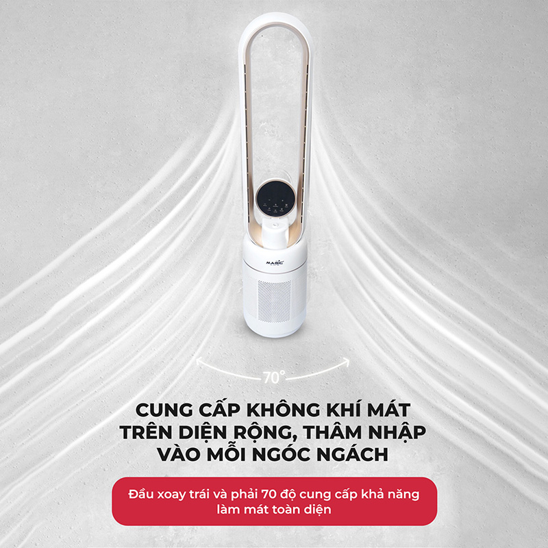 Quạt không cánh kết hợp lọc không khí Magic Eco AC-306 - 8