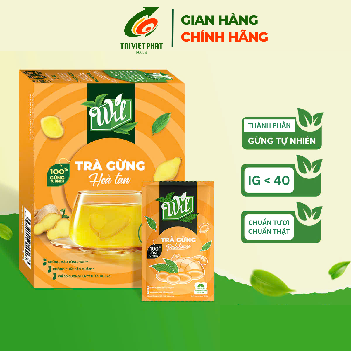 Trà gừng hòa tan 168g - Phân phối chính hãng