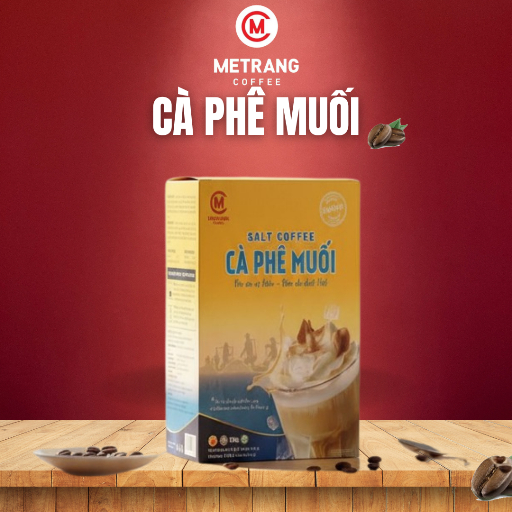 Mê Trang Cà Phê Muối Biển Việt – Dịu Êm Vị Biển, Đậm Đà Chất Việt - Hộp 12 stick x 18g