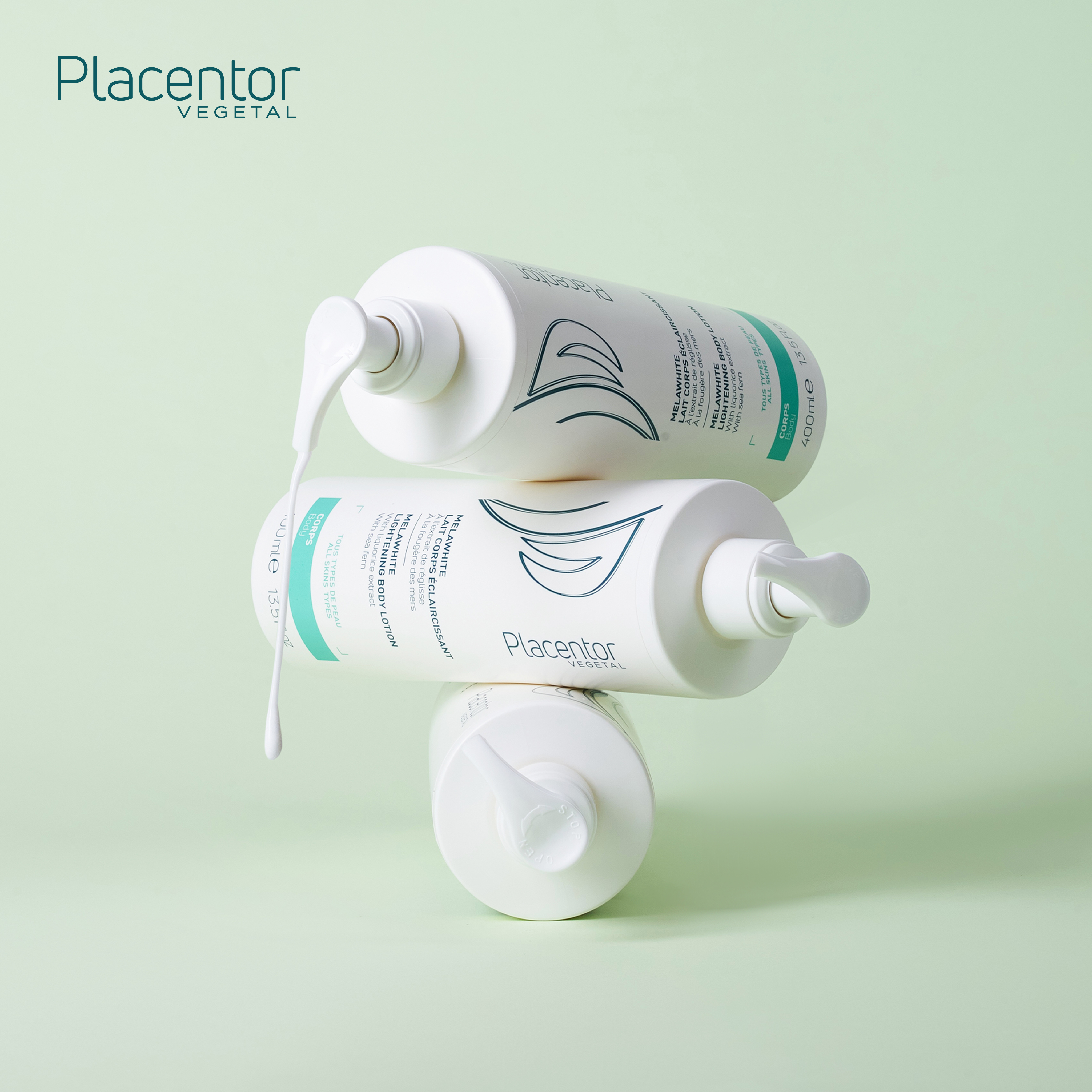 Sữa DưỡngToàn Thân Làm Trắng Da Placentor Vegetal Melawhite Lait Corps Eclaircissant Melawhite Lightening Body Lotion