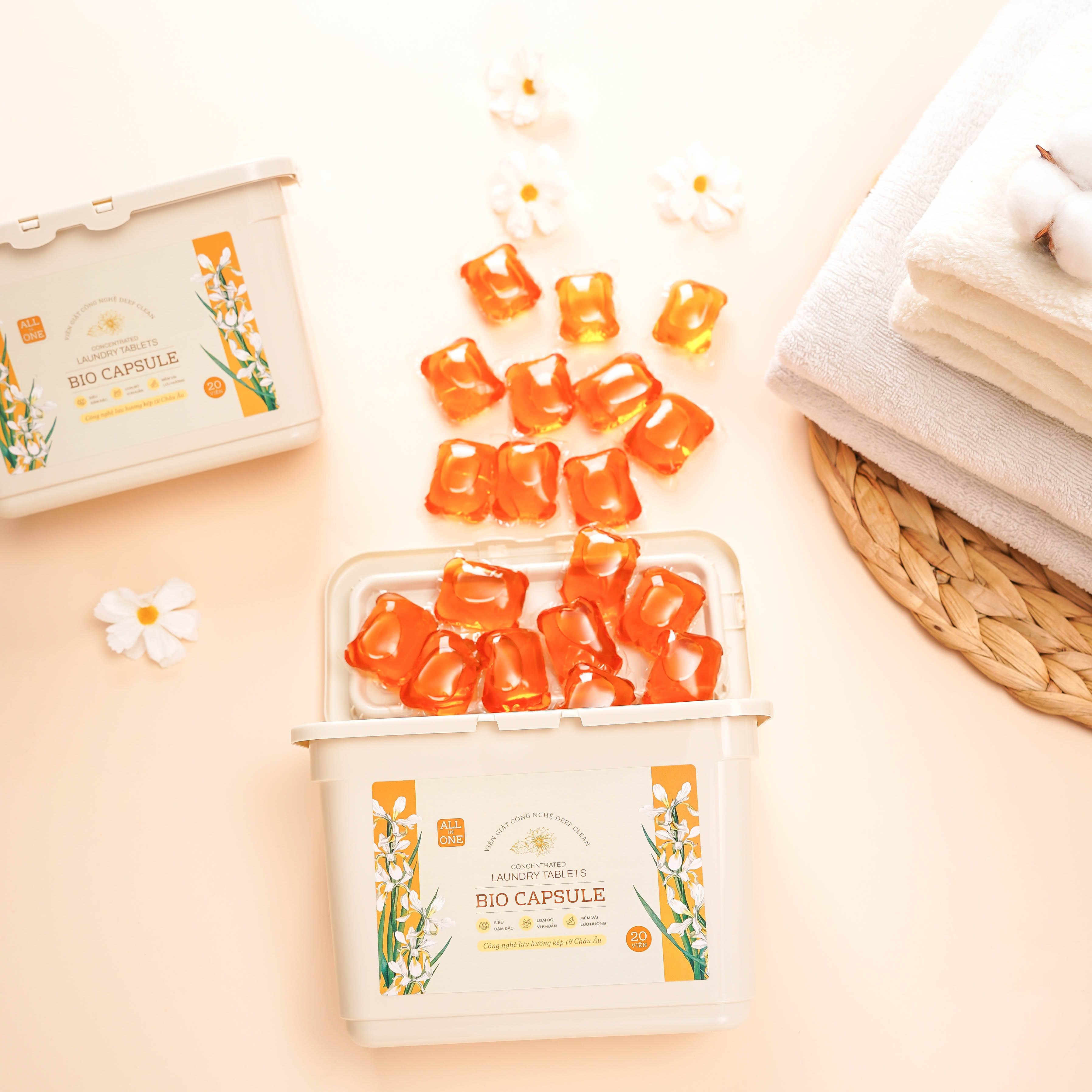 Hộp 20 viên giặt xả BioCapsule Đơn