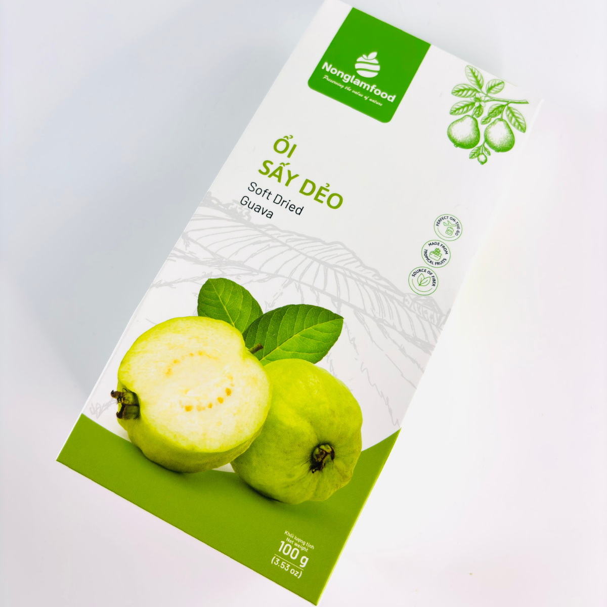 Ổi sấy dẻo Nonglamfood - Hộp 100g
