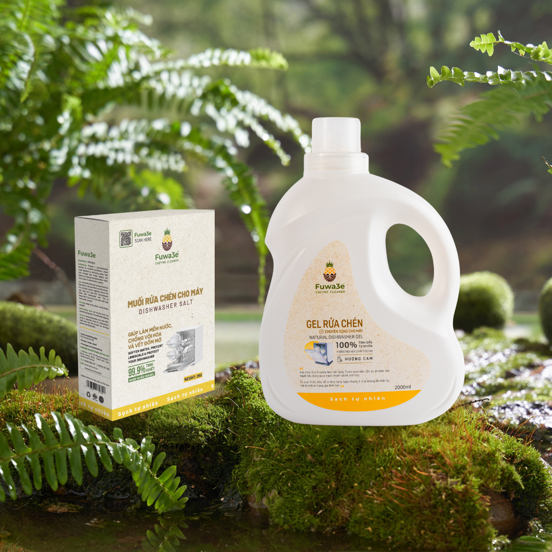 Gel rửa chén bát cho máy FUWA3E Enzyme sạch x2  2L