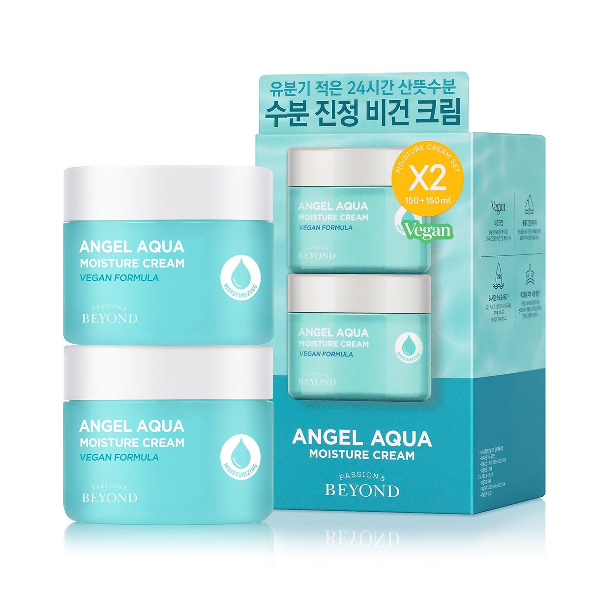 Kem dưỡng ẩm dịu da Thuần chay  BEYOND Angel Aqua Moisture Cream 150mlx2 (BEYOND ANGEL AQUA MOISTURE CREAM)