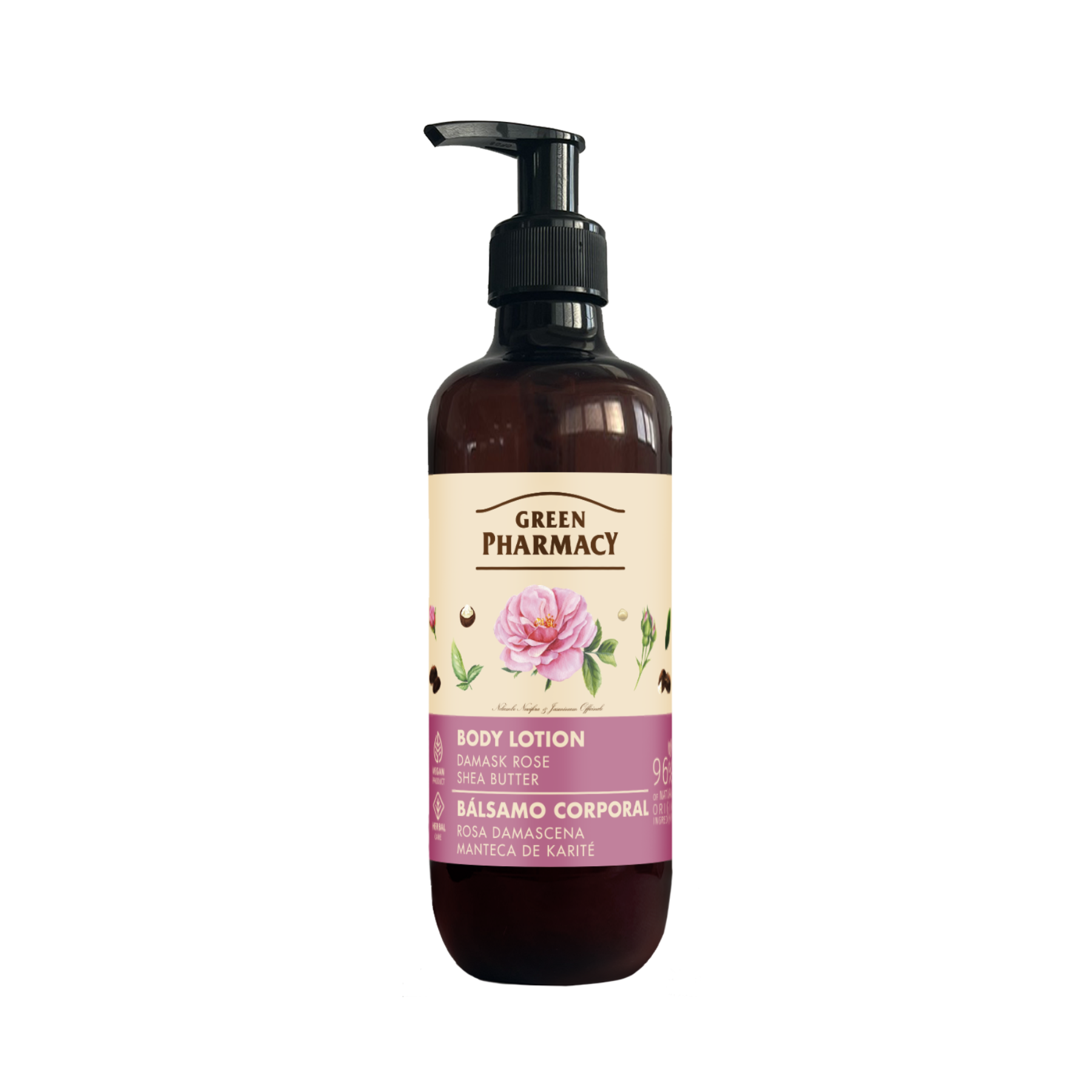 Sữa dưỡng thể Green Pharmacy Hoa hồng Damask và Bơ hạt mỡ 400ml - Phân phối chính hãng