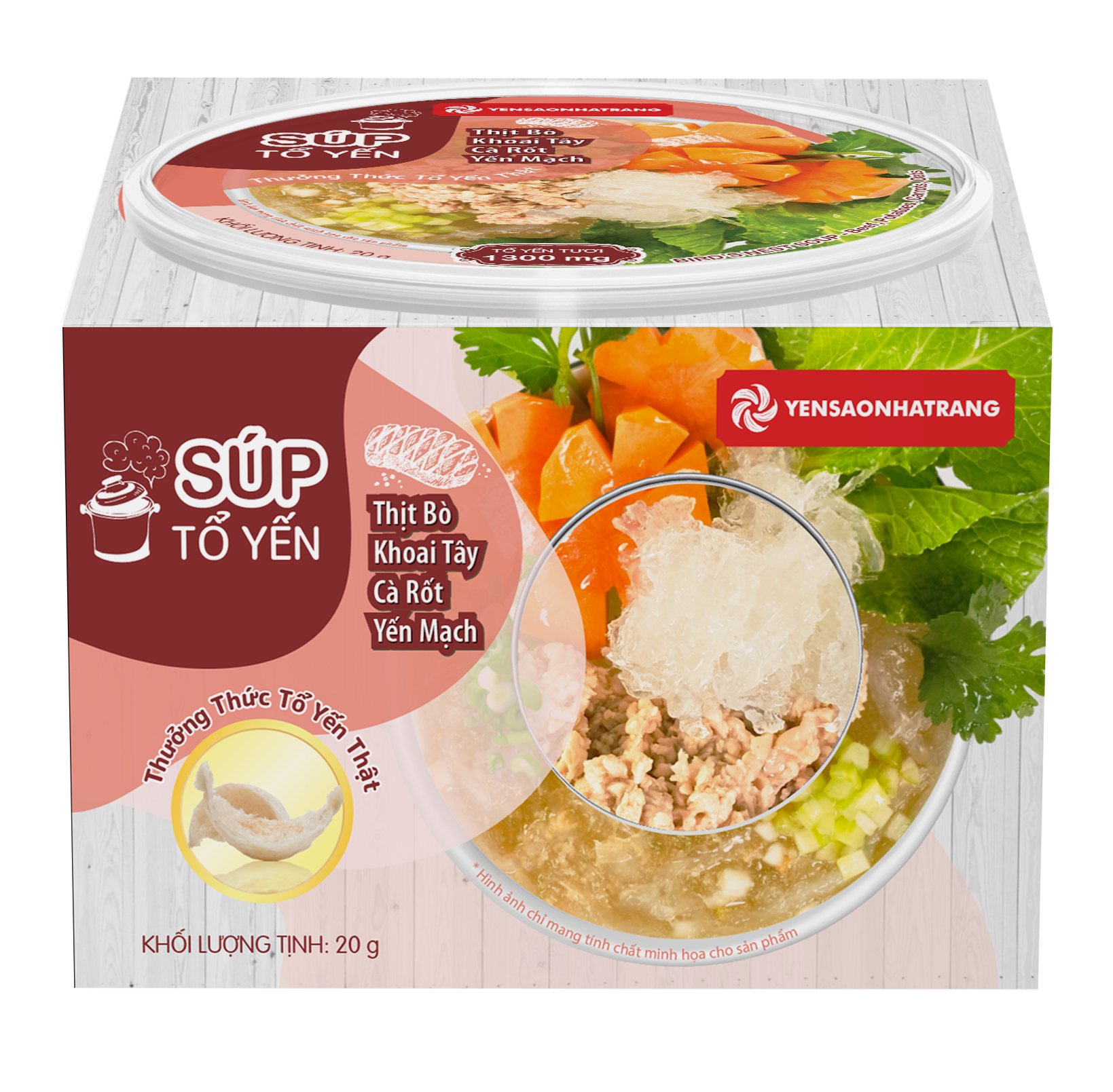 Súp tổ Yến Thịt Bò, Khoai Tây, Cà Rốt, Yến Mạch - Phân phối chính hãng
