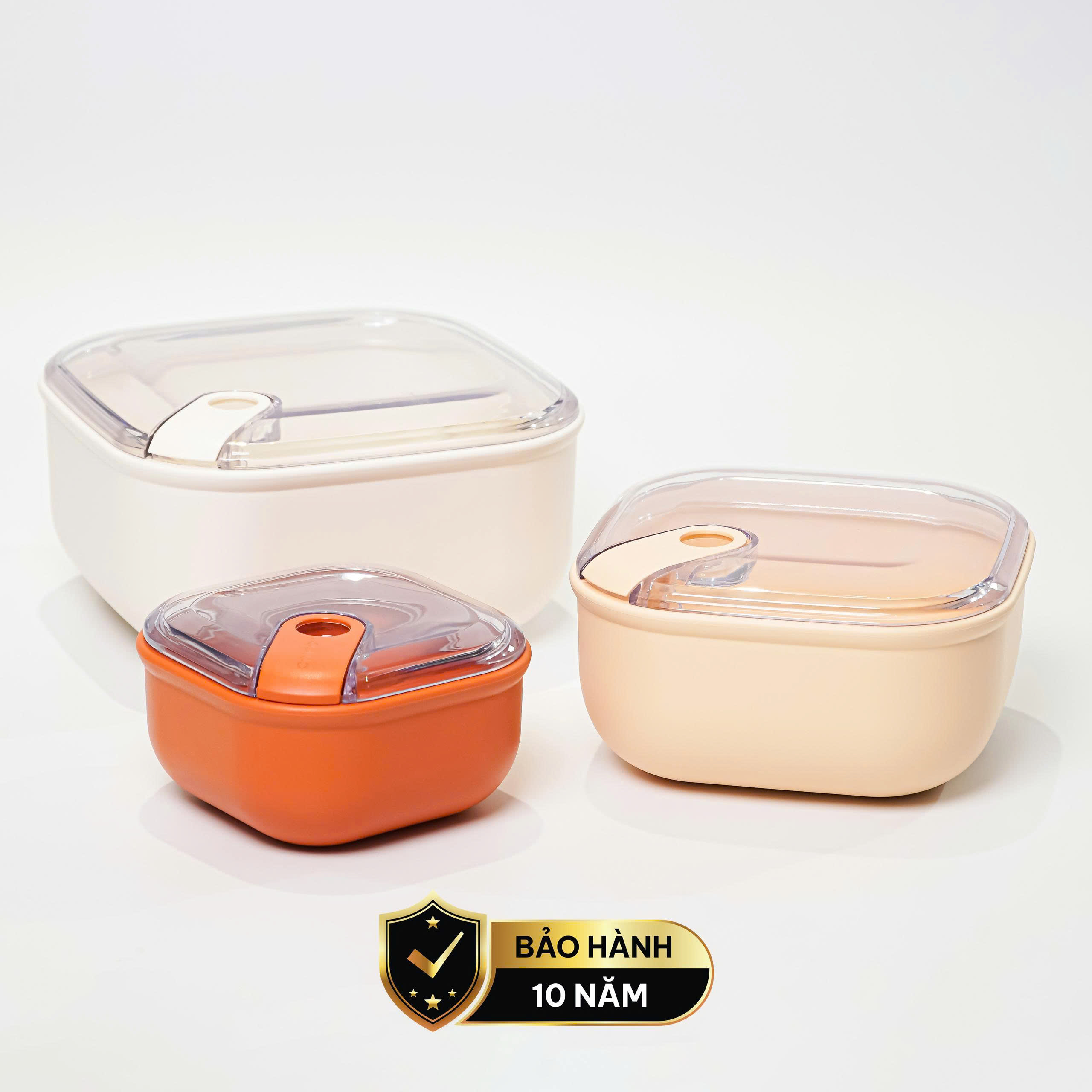 Set 3 hộp đựng thực phẩm (425-1000-2000ml) nhựa nguyên sinh pull box cao cấp OMADA - Model: M6753CA1