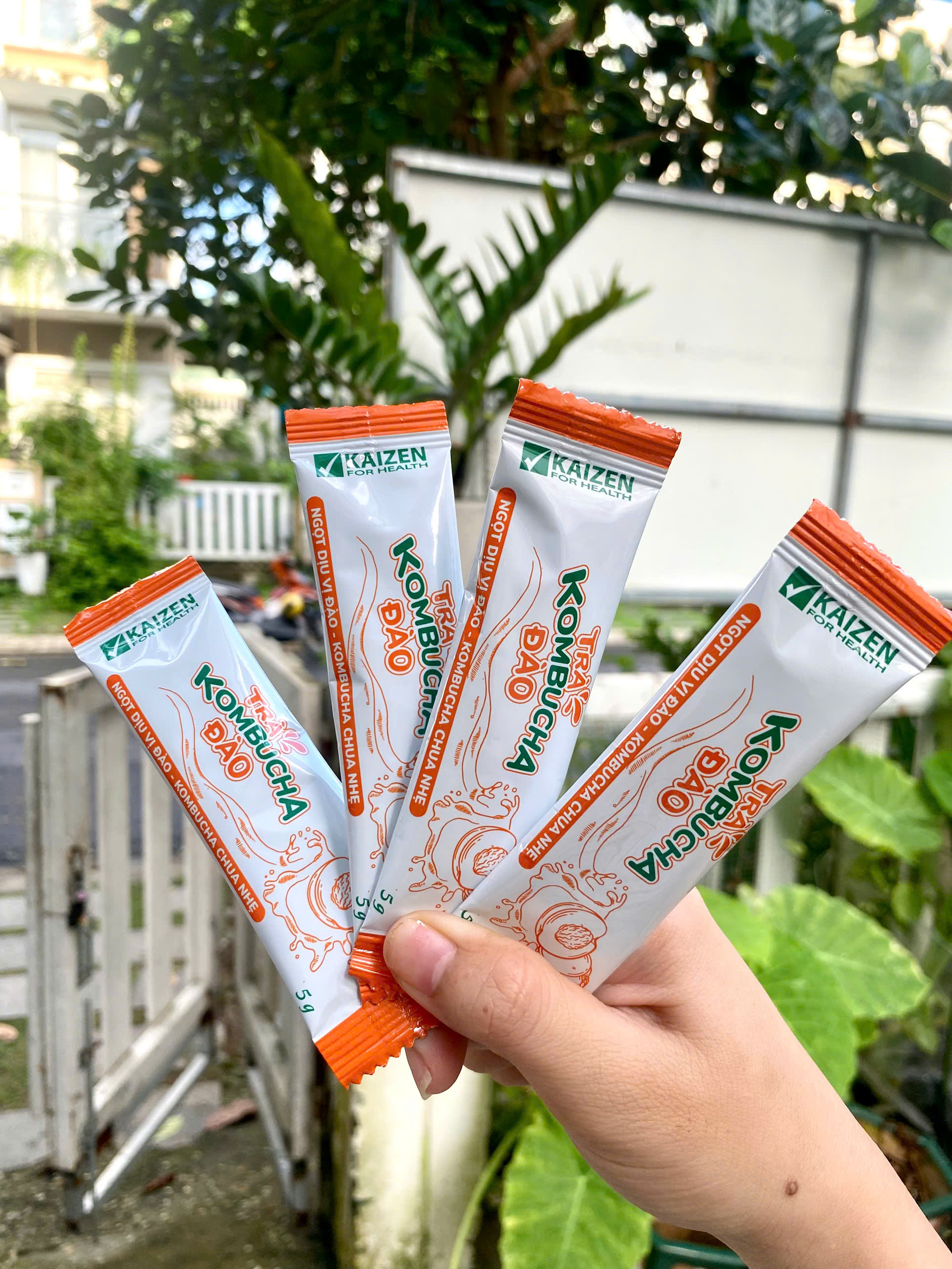 Trà Kombucha Đào ( Hộp 10 gói x 5g)