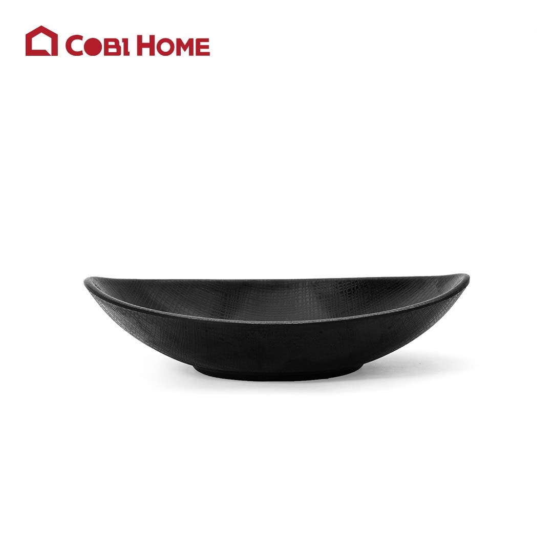 Dĩa đen Yangge hình chữ nhật Size 220*175*51_378220_BW-67 - 3
