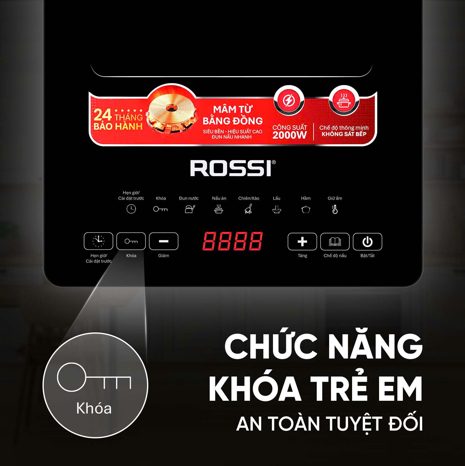 Bếp từ đơn Rossi RS-1020CE01 - 10