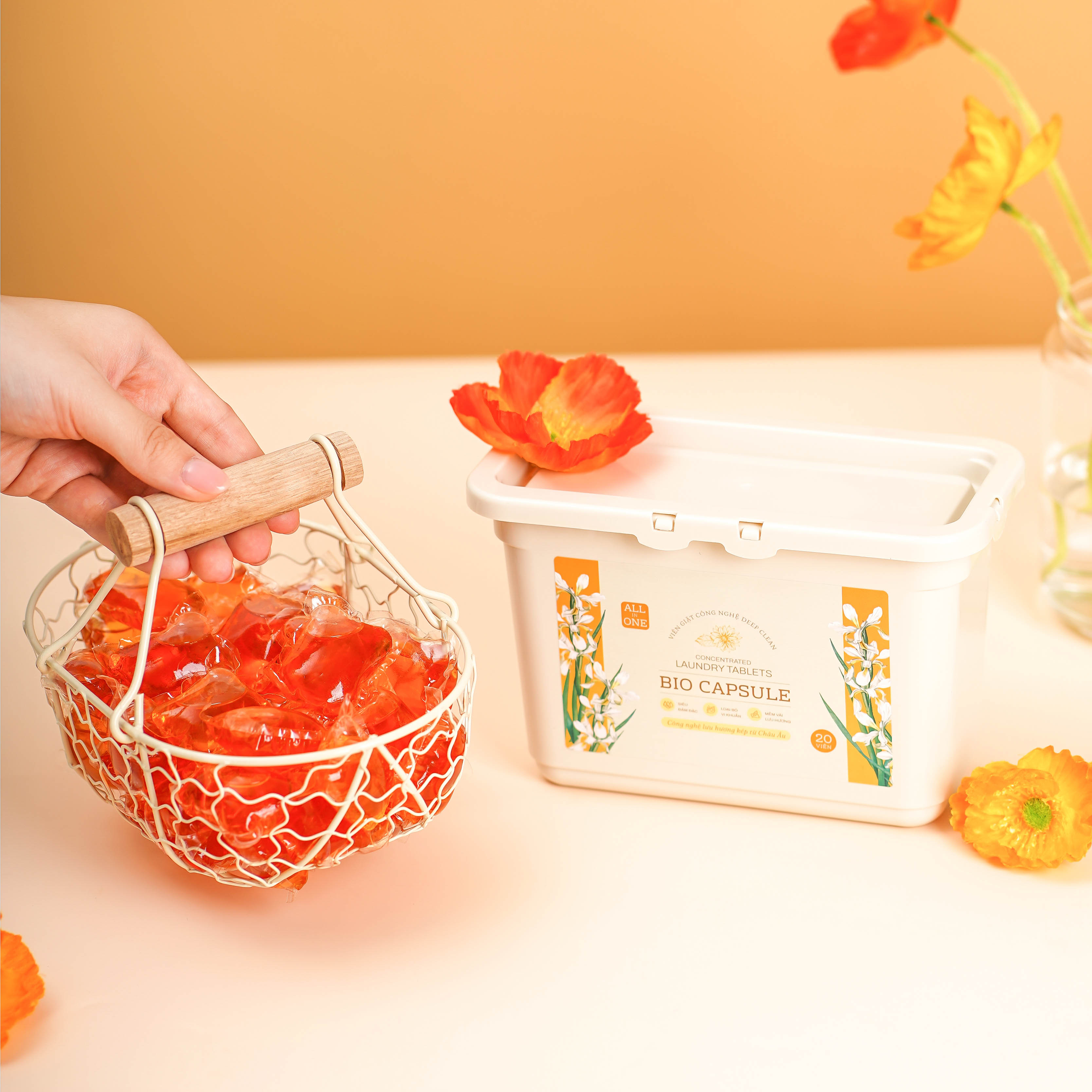 Hộp 20 viên giặt xả BioCapsule Đơn