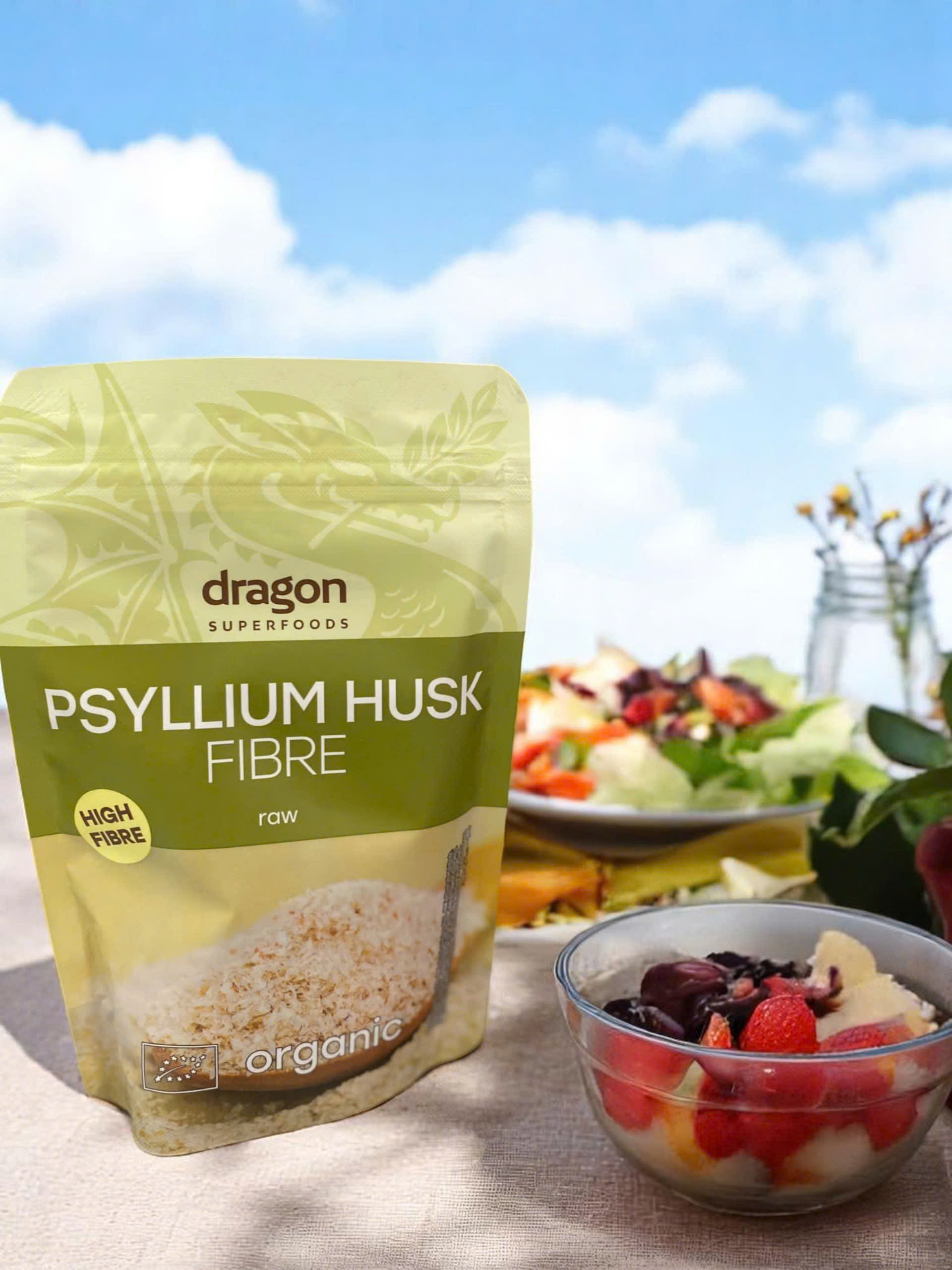 Vỏ hạt mã đề hữu cơ Dragon Superfoods 150g
