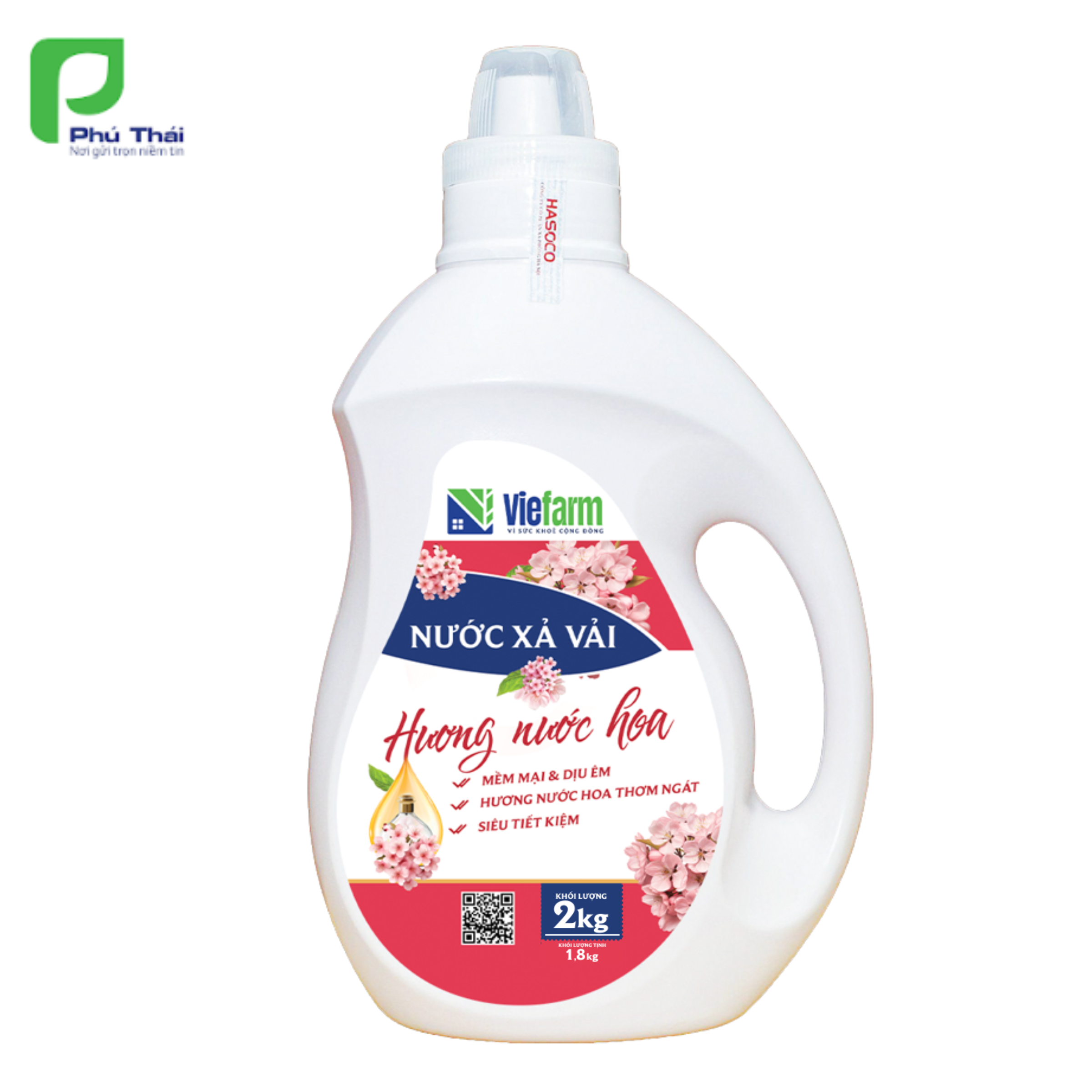Nước xả vải hương nước hoa VIEFARM 2kg - Phân phối chính hãng