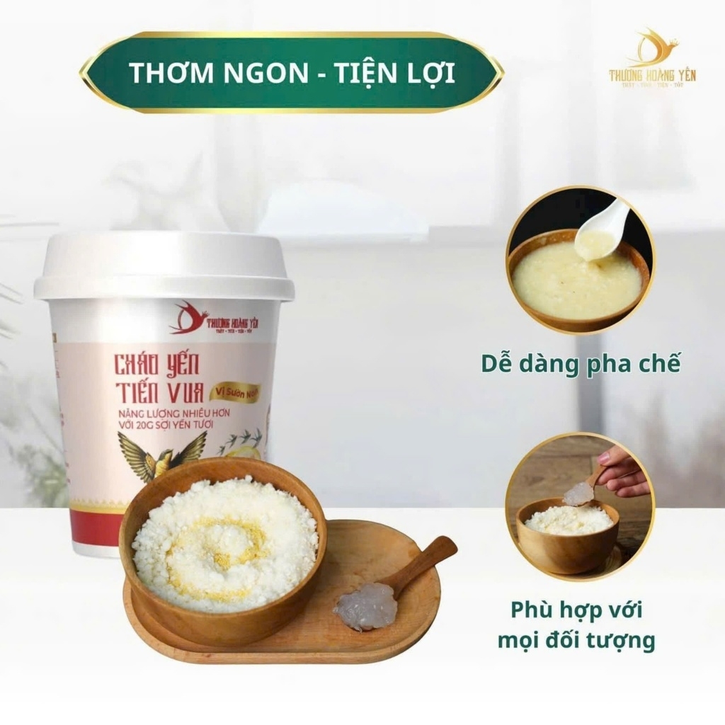 Thùng 24 cốc Cháo yến tiến vua vị sườn non THƯỢNG HOÀNG YẾN 20gr - 4