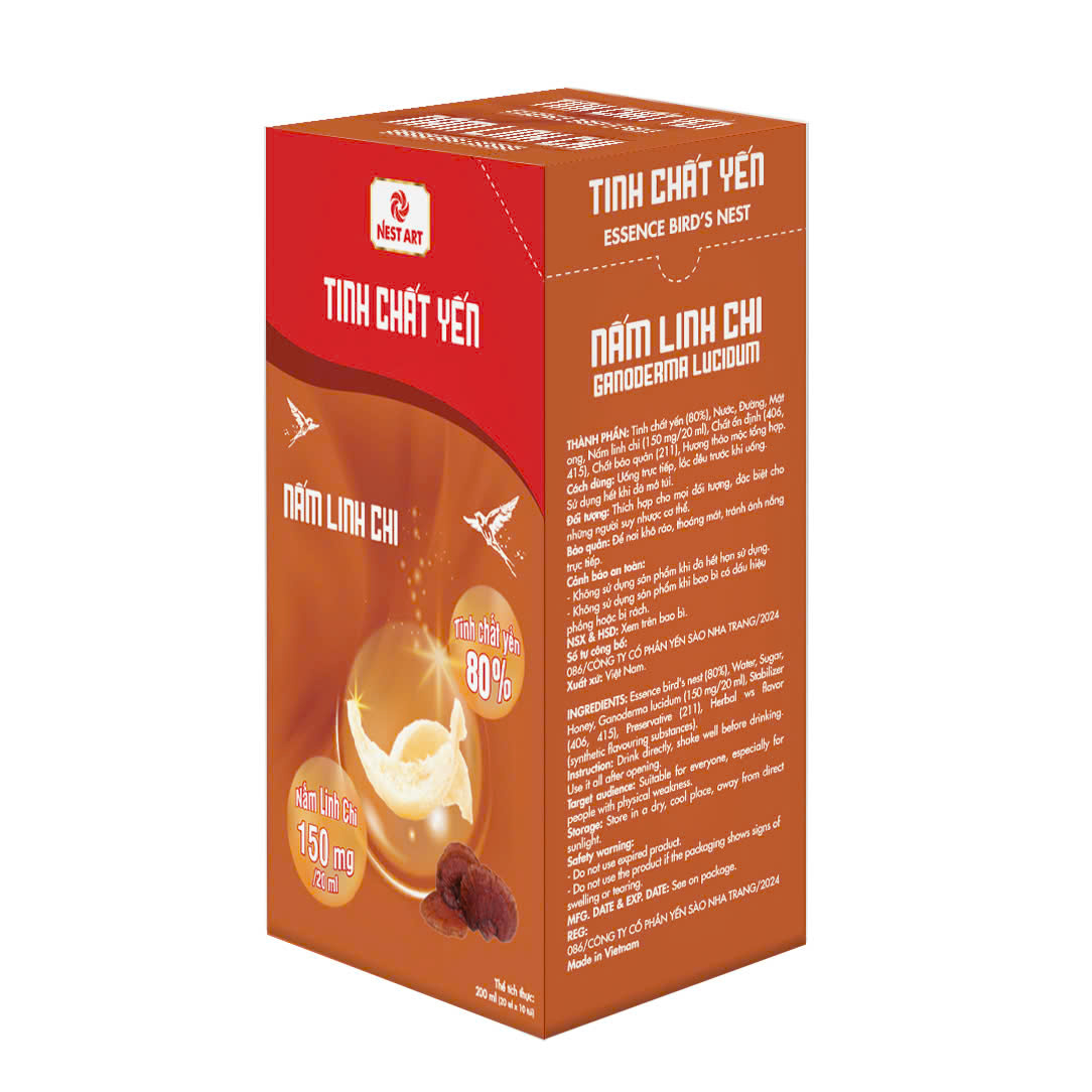 Tinh chất Yến nấm Linh Chi (hộp 10 gói)