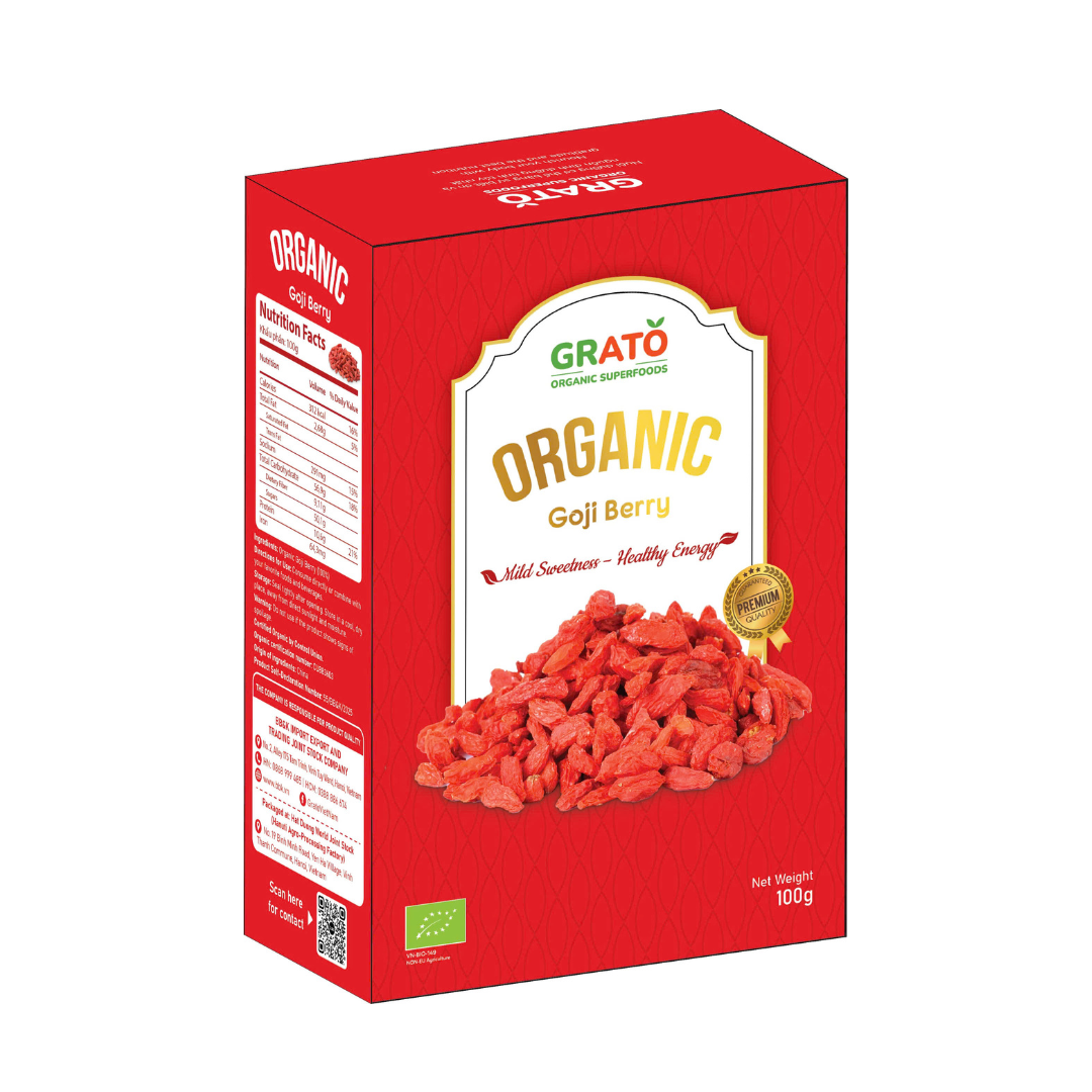 Kỷ Tử Hữu Cơ Grato 100g Phiên Bản Lễ Hội - Phân phối chính hãng